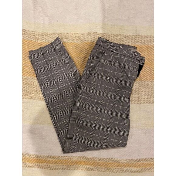 H&M Black and White Plaid Pants Size 4 - Picture 1 of 10